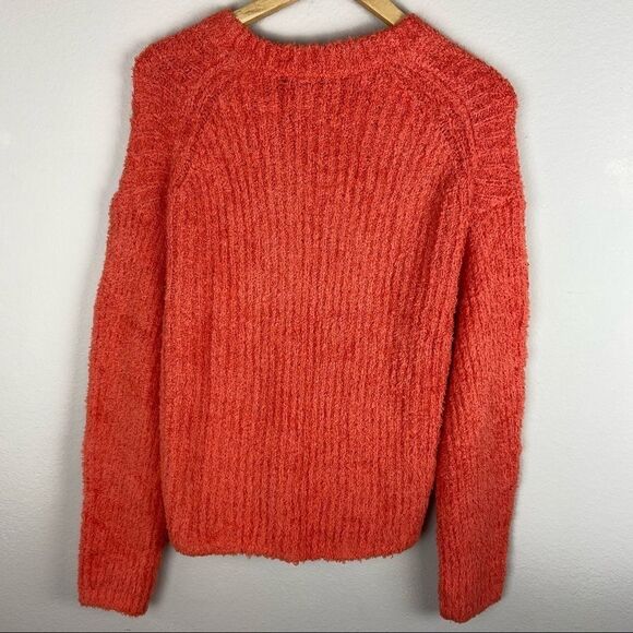 1. STATE- Womens Orange Long Sleeve Crew Neck Sweater - Picture 8 of 11